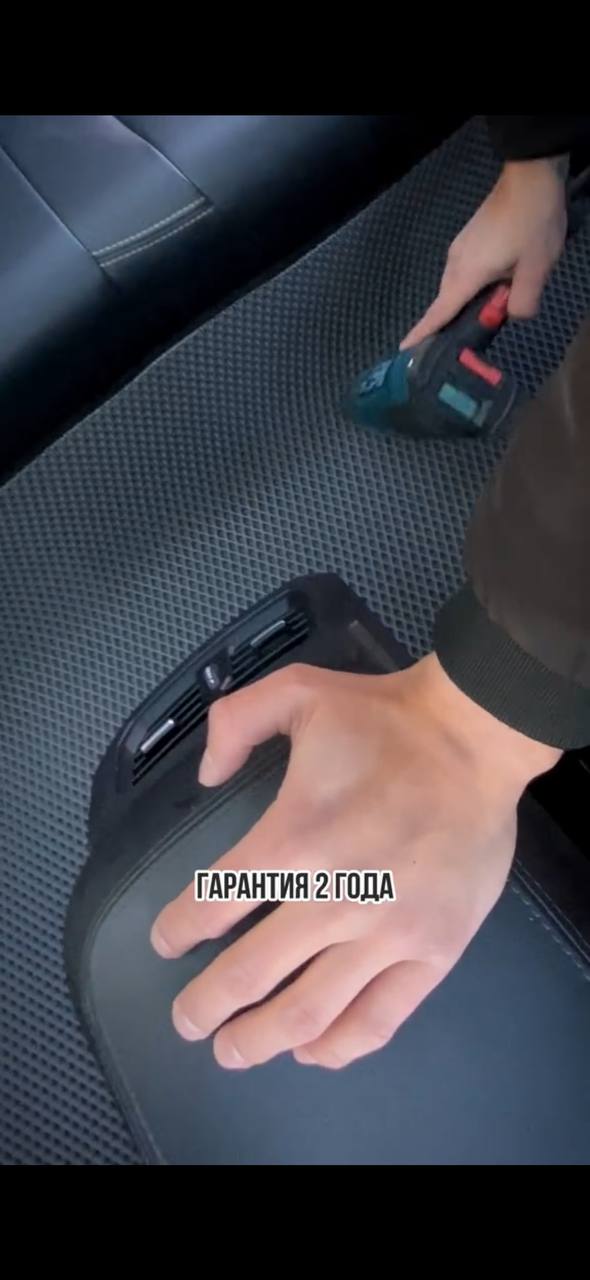 Формовка EVA коврика феном по геометрии пола